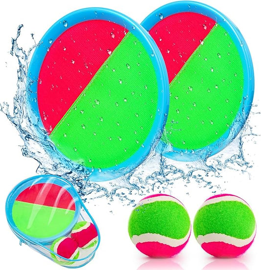 Toddler Toys for Ages 2-4 Toss and Catch Ball Set, Birthday Gift for 3 4 5 6 7 8 Year Old Boys Girls Toys, Classic Beach Pool Outdoor Yard Camping Games for Kids Toddler Family Ages 4-8 8-12