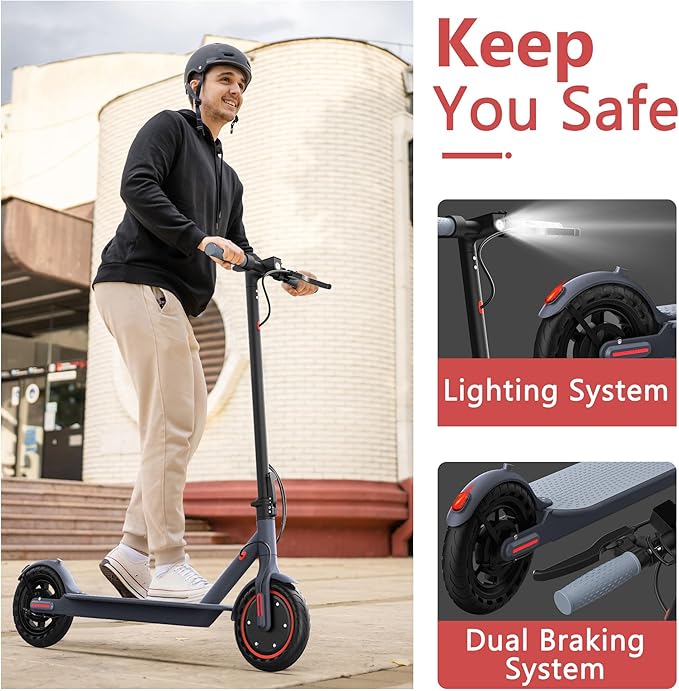 Electric Scooter for Adults, 8.5/10/14" Tires, 19/22Mph, 350W/500W Motor, 21-28 Miles Range, Folding E-Scooter with Dual Suspension,APP(V1/SPRO/MAX/PRO/X1/X1PRO)