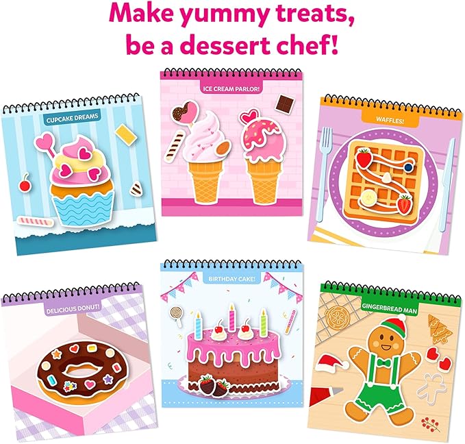 Skillmatics Reusable Sticker Activity Book - Peelies, 100+ Reusable Stickers, 6 Pictures, Mess-Free Fun for Kids, Creative Play & Travel Toy, Gifts for Boys & Girls Ages 3, 4, 5, 6, 7