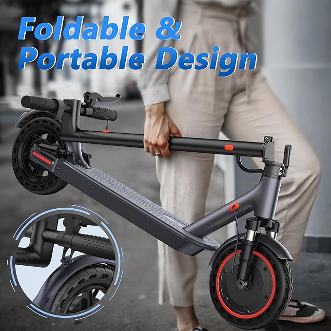 Electric Scooter for Adults, 8.5/10/14" Tires, 19/22Mph, 350W/500W Motor, 21-28 Miles Range, Folding E-Scooter with Dual Suspension,APP(V1/SPRO/MAX/PRO/X1/X1PRO)