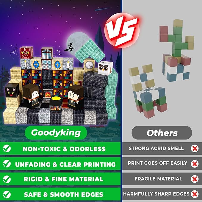 100 PCS Magnetic Blocks - Magic‘s House Magnetic Building Blocks, Stacking Magnets for Kids, Sensory Toy for STEM Montessori Sensory Toys for Kids 3+ Boys and Girls Christmas Birthday Gifts