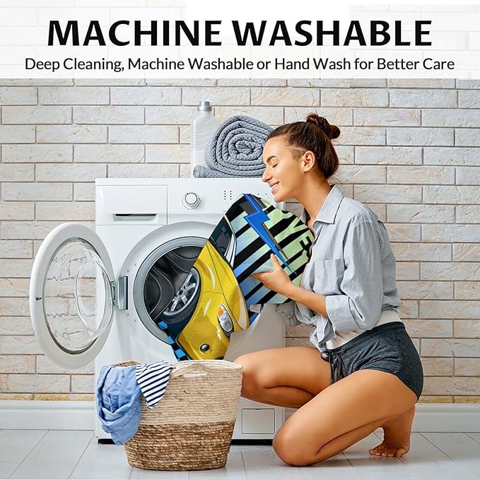 Racing Car Blanket for Boys - 50x60 Inches Cute Race Sport Car Throw Blanket Gifts for Kids Teens Adults Cars Lovers - Black Soft Fuzzy Blankets for Couch Sofa Bed