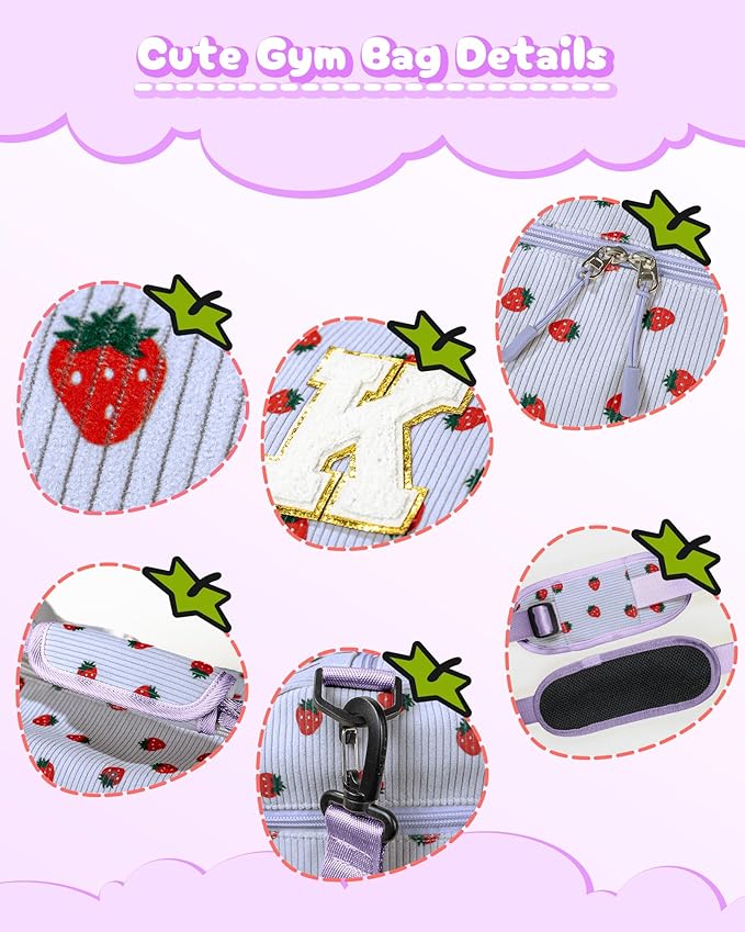 8 Year Old Girl Birthday Gifts, Girls Gym Bag, Kids Personalized Overnight Duffle Bags with Shoe Compartment, Monogram Travel Tote with Makeup Bag, Gift for Ballet Dance Girl (Letter B)