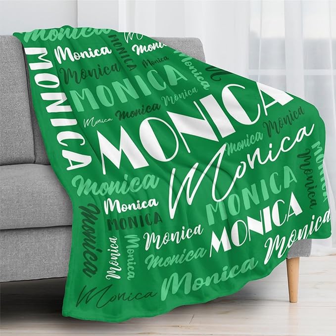 Name Blanket Personalized Blanket for Adult Kids Flannel Customize Throw Blanket Custom (Color 22, 40 x 50 Inches)