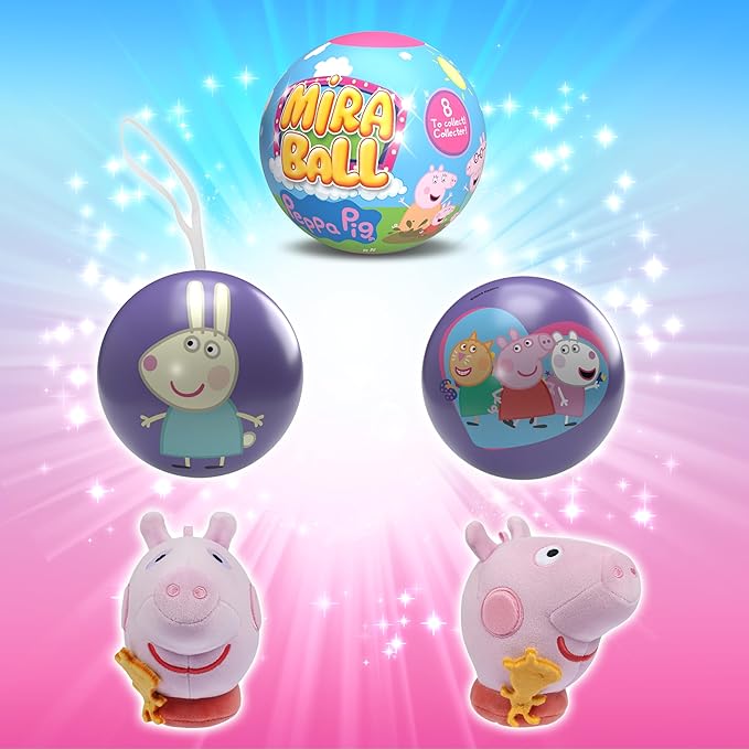 Peppa Pig, Blind Box Surprise Plushies - Mystery Action Figures Toy, Cute Stuffed Animal - Great for Gifts & Party Favors, Aged 3+ (2-Pack)