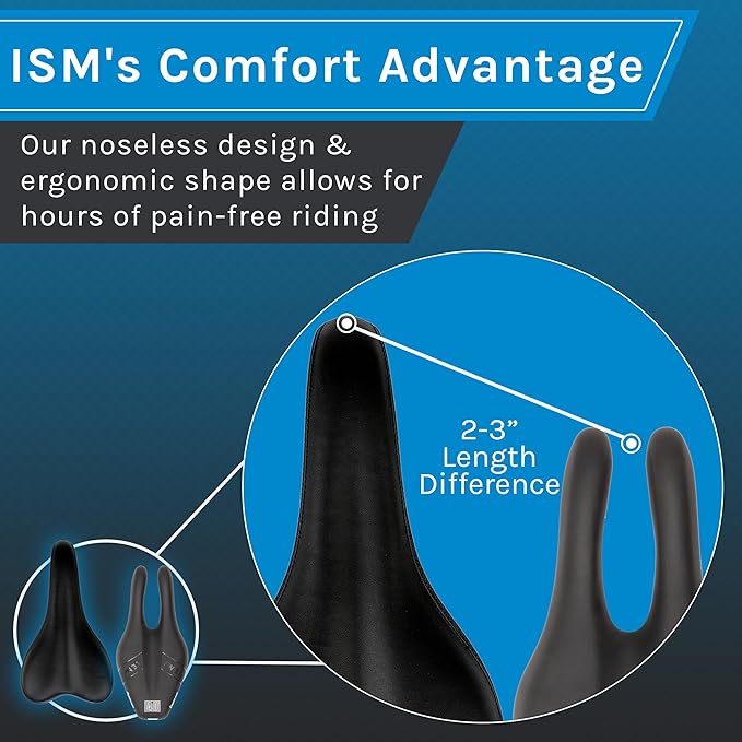 ISM PN Series Padded Road Bike Saddle - Professionally Designed Noseless Bicycle Seat for Road, Time Trial, Triathlon, and Gravel Bikes - Performance Road Bike Seat for Reduced Numbness