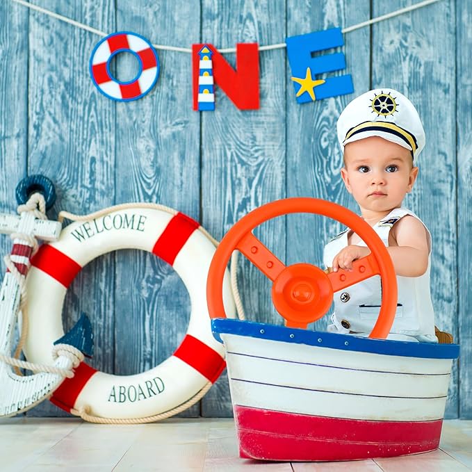 Playground Steering Wheel Accessories Plastic Swingset Steering Wheel Pirate Ship Steering Wheel Playset for Outdoor Backyard Treehouse Playground Jungle Gym (1, Orange)