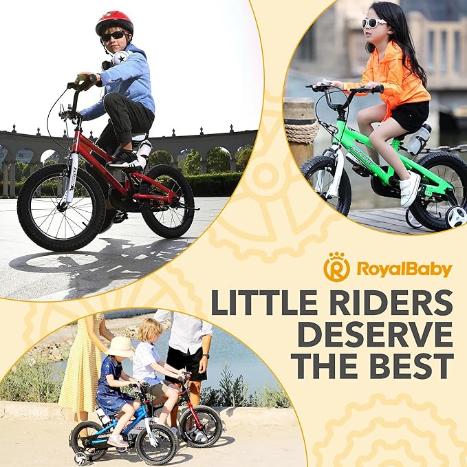 RoyalBaby Kids Bike EZ Balance to Pedal Dual Handbrake Toddlers Boys Girls Bicycle 12-20 Inch for Age 3-10 Years