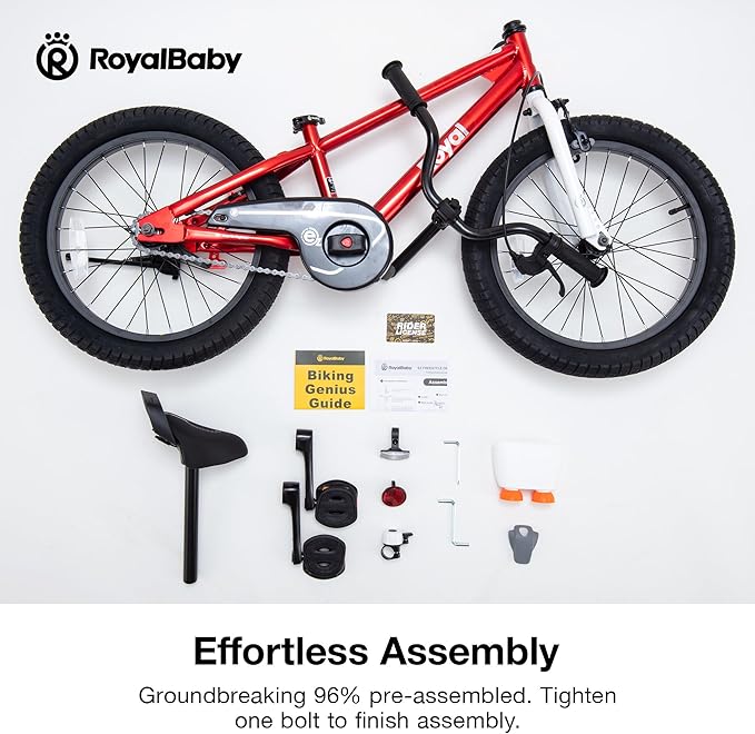 RoyalBaby Kids Bike EZ Freestyle Training Free Balance to Pedal Easy Learning Bicycle, 12-18 Inch for Toddlers to Big Kids