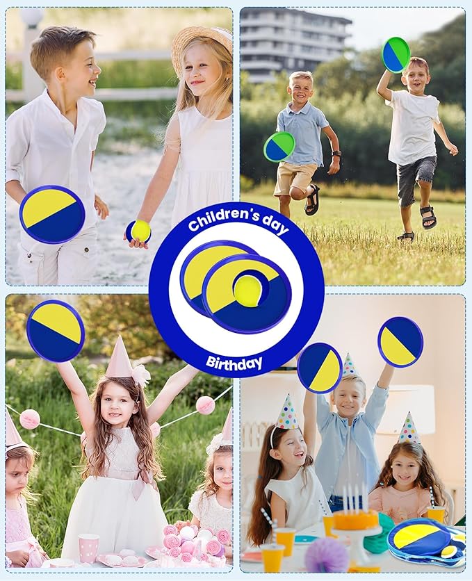 Aywewii Toss and Catch Ball Game Outdoor Toys for Kids Pool Toys Beach Balls Outdoor Yard Games Ball Catch Paddle Set for 3 4 5 6 7 8 9 10 Year Old Easter Basket Gifts