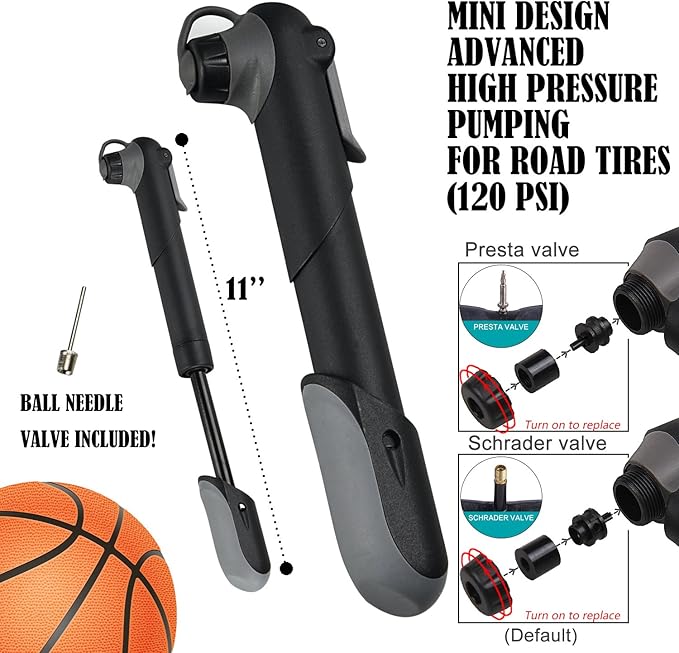 DAWAY Bike Repair Tool Kits - Bicycle Repair Bag & 120 PSI Bike Pump or Saddle Bag Set, with 16 in 1 Bicycle Multitool, Bike Tire Levers Wrench, Portable Patches Fixes - Practical Cycling Accessories