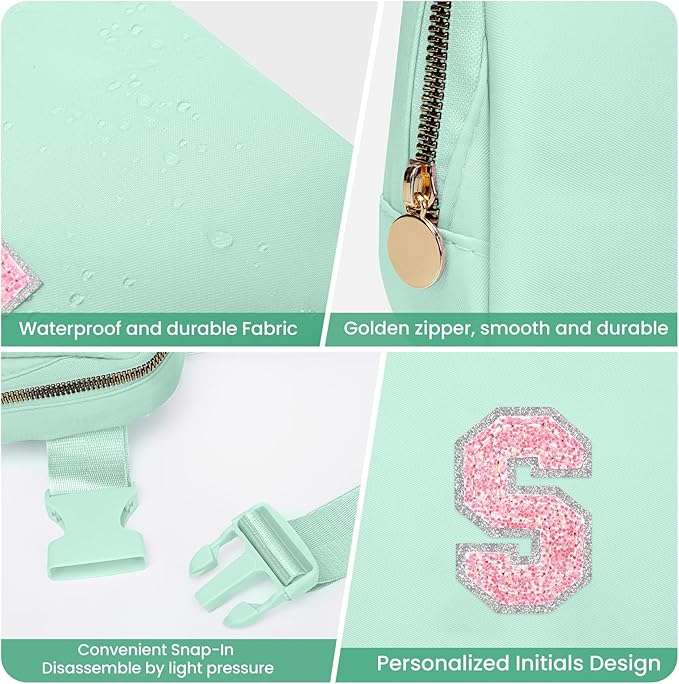 Birthday Gifts for Girls Teens Kids, Cute Gifts for Daughter Her Sister,Teen Girl Essentials,Travel Essentials,Waist Pack Belt Bag Crossbody Bags Fanny Packs Teen Trendy Stuff (Green,S)