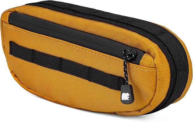 Bike Frame Bag – Waterproof Zippers and Water-Resistant Fabric, Dual Storage Compartments, Adjustable Straps – Fits All Frame Sizes, Perfect for Cycling, Commuting, and Adventure Rides (Golden Yellow)