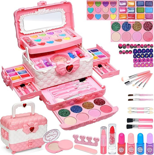 Kids Makeup Sets for Girls - Kids Makeup Sets for Girls 3-4,Play Make Up Kit,Maquillaje para Niñas, Best Toys for Little Girl,Princess Toddler Kid Stuff, Ages456789 10-12 Year Old Girl Birthday Gifts