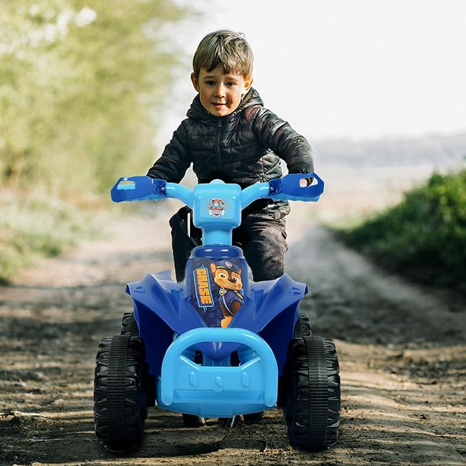 Paw Patrol Chase 6V Quad for Kids - Powerful and Safe Ride-On Toy with Rechargeable Battery, Forward and Reverse Driving, Foot Peddle, Ages 2-3