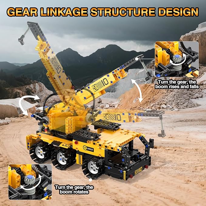 5 in 1 Building Toys STEM Robotics Kit for Kids 6-14, Remote & APP Controlled STEM Excavator/Truck/Robot/Bulldozer/Roller, 535 PCS Blocks RC Robot Erector Sets, Birthday Gift for 8 10 11 12+ Years Old