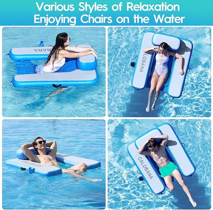 Inflatable Floating Chair Pool Floats Adult Lounger Float Chair for Swimming Pool Party Lake River