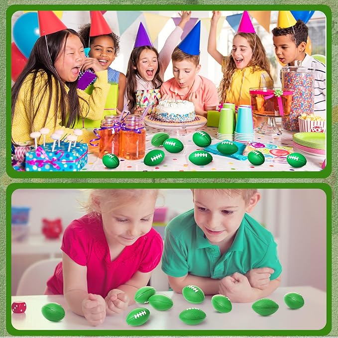 Blulu 50 Pack Mini Football Bulk 2.17" Foam Football Party Favor Sports Stress Ball Small Foam Ball for Back to School Homecoming Game Team Birthday Party Bag Gift Filler