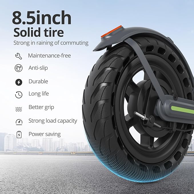 Electric Scooter for Adults- 8.5"/10''/14'' Tires, Up to 19/22MPH by 350W/500W Motor, Max 12/21/23/27/62Miles Long-Range Foldable Commuting Adults Scooter with Double Braking System and App