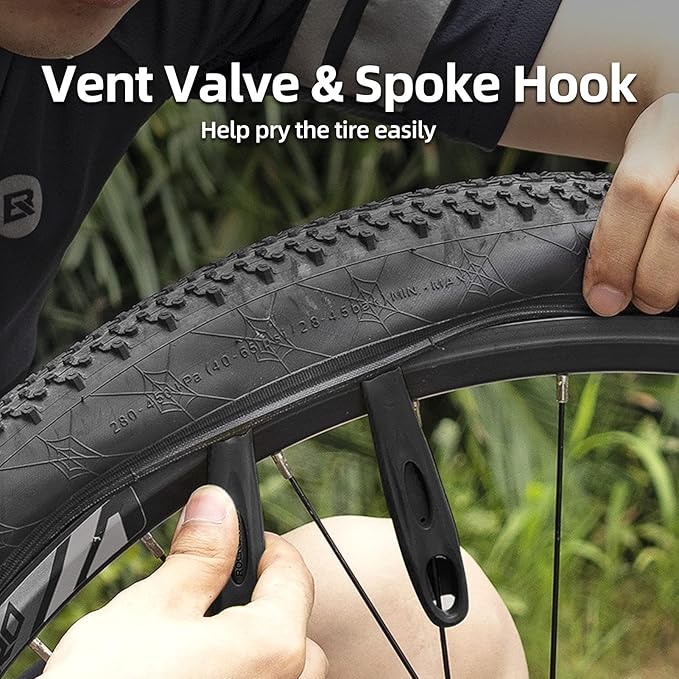 ROCKBROS 16 In 1 Multi-Function Bike Tool Kit - Portable Foldable Bike Multitool Cycling Tool Kit With Allen Wrench, Tire Levers