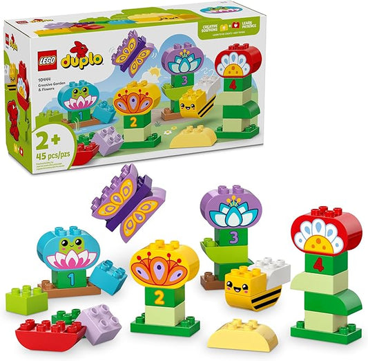 LEGO DUPLO Town Creative Garden & Flowers Building Toy Playset - Preschool Learning and Educational Flower Toy for Toddlers, Boys and Girls, Ages 2+ - Baby Gift Idea - 10444