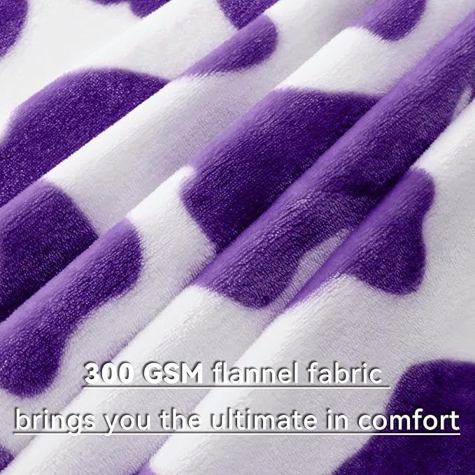 Purple Throw Blanket for Bed - Lavender Soft Fleece for Women, Girls, Teens | Lightweight Bedding & Couch Accessories - Purple Gifts for Birthday, Holidays 50"x60"