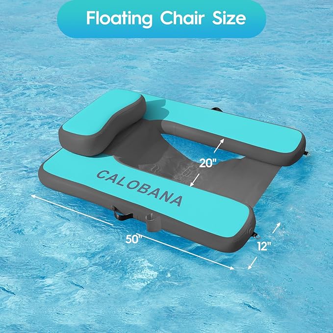 Inflatable Floating Chair Pool Floats Adult Lounger Float Chair for Swimming Pool