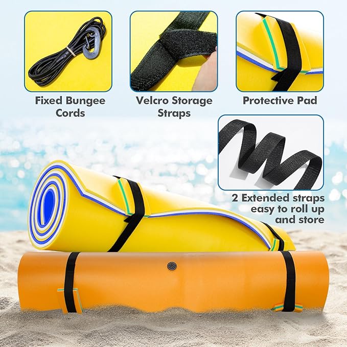 Lily Pad Floating Mat, 7/9/12/18 FT Floating Mat, Pool Float for Water Recreation, Floating Water Mat, 3-Layer Tear-Resistant XPE Foam for Boat, Beach, Ocean, Pool,Lake