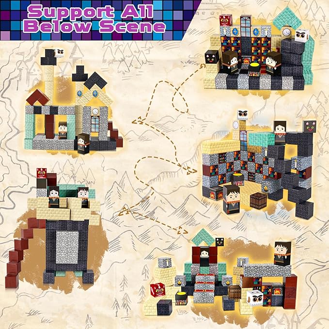 100 PCS Magnetic Blocks - Magic‘s House Magnetic Building Blocks, Stacking Magnets for Kids, Sensory Toy for STEM Montessori Sensory Toys for Kids 3+ Boys and Girls Christmas Birthday Gifts