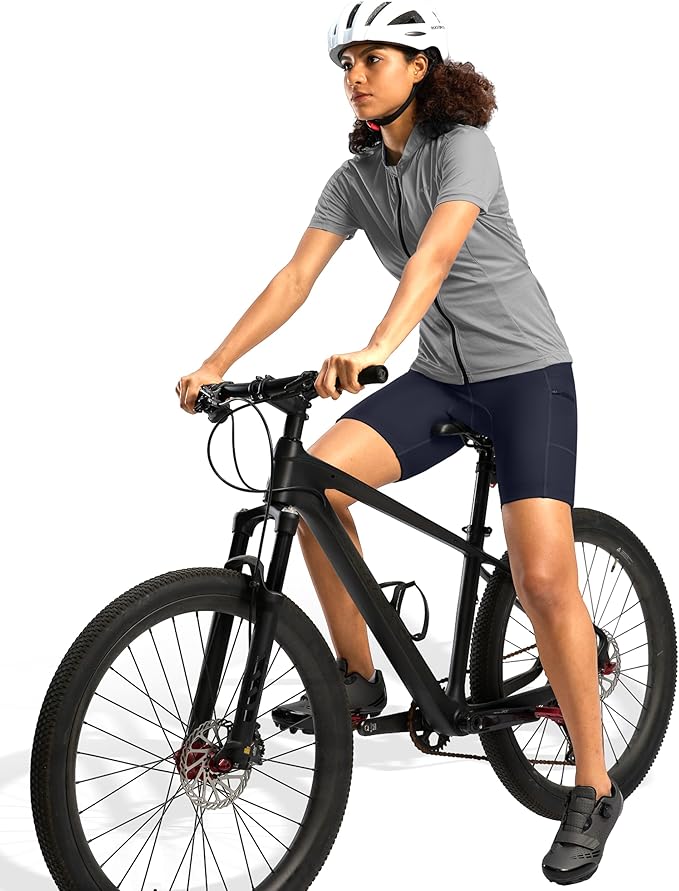 Women's 4D Padded Bike Shorts 5"/7" Riding Underwear Cycling Bicycle Road Biking Cycle Shorts for Women Zipper Pockets