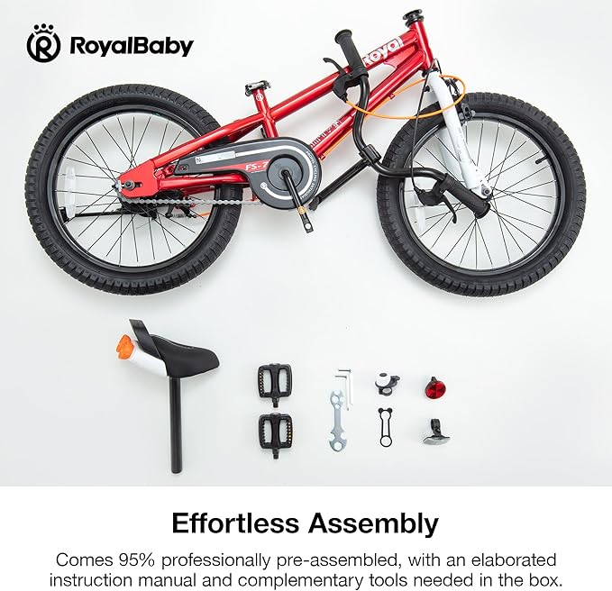 RoyalBaby Kids Bike EZ Balance to Pedal Dual Handbrake Toddlers Boys Girls Bicycle 12-20 Inch for Age 3-10 Years