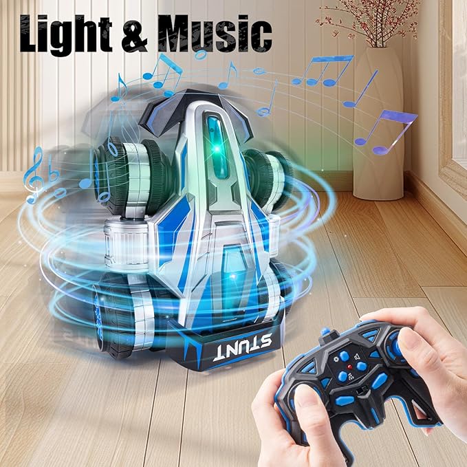 1:14 Scale RC Stunt Car, 360° Rotating Remote Control Car, 2.4GHz 4WD RC Car for Kids, Ages 6-12 Racing,4WD Drift Truck for Boys Girls Birthday Gift