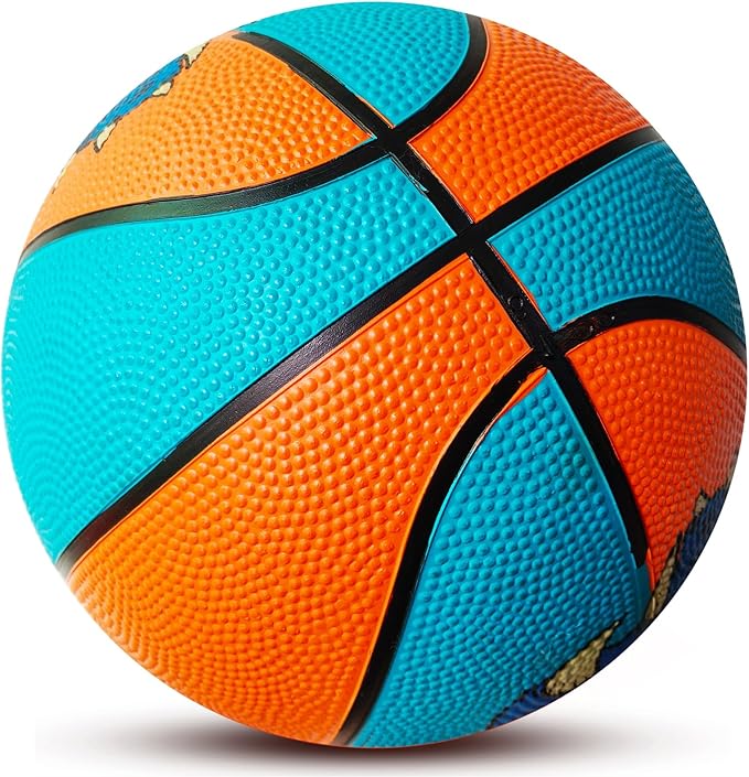Kids Basketball Size 3, Size 3 Basketball for Kids Toddlers Boys Girls, Indoor Outdoor Sports Ball Gift Toy (Pump NOT Included) - Blue/Orange
