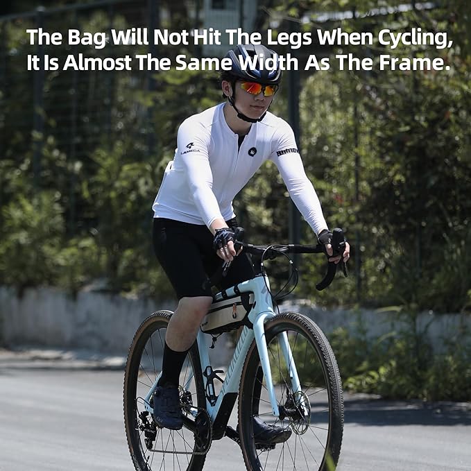 Rhinowalk Top Tube Bag - 2.1/2.7L Triangle Bag for Road & Gravel Bikes