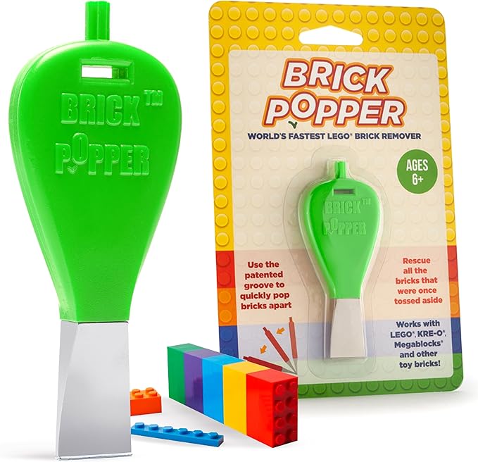 Brick Popper - World's Fastest Separator Tool - Efficient Remover for Kids and Adults - Perfect for Ages 6 and Up - Essential Brick Tool (Lime Green)