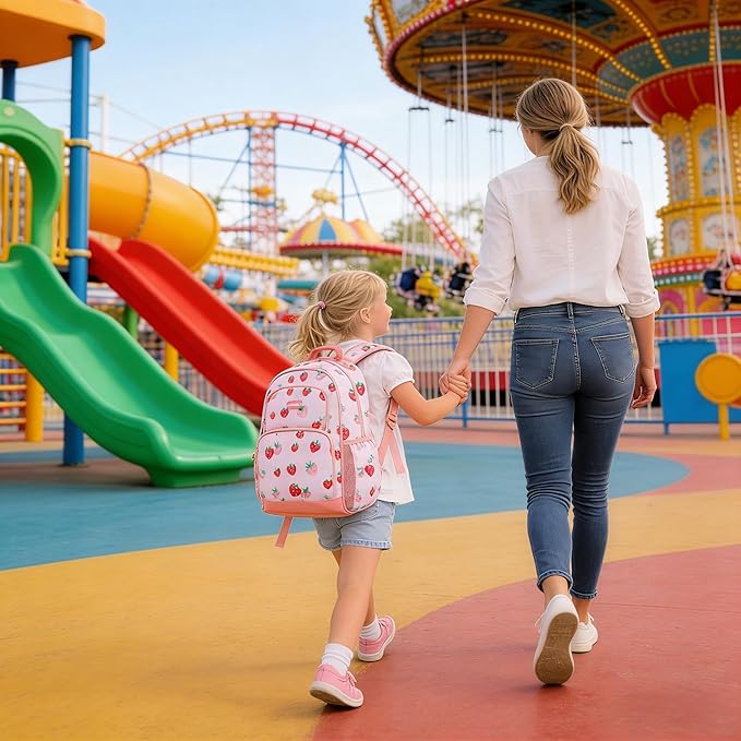 mommore Kids Backpack for Boys Girls Preschool Kindergarten Backpacks Lightweight Elementary School Bookbag with Lunch Box