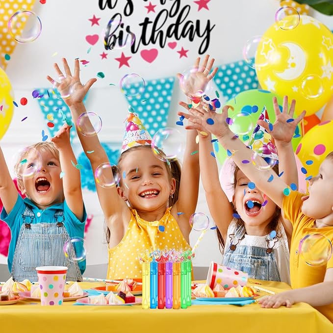 AFZMON 24Pcs Glitter Princess Bubble Wands for Kids, Crown Party Favors Mini Bubbles Birthday Gift Toy Goodie Bag Stuffers Classroom Prizes Wedding Party Supplies