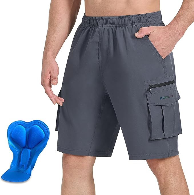 Men's Mountain Bike Shorts 3D Padded Bicycle Biking Shorts Quick Dry Lightweight MTB Cycling Shorts