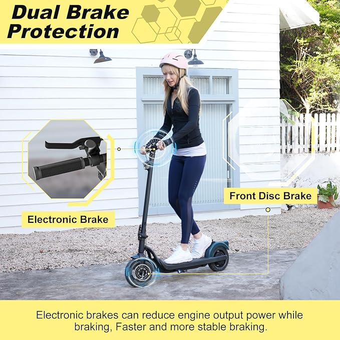 Electric Scooter Adults, Foldable E Scooter for Adults,500W Motor, 19 Mph, 21 Miles, 10" Tires Heavy Duty E-Scooter