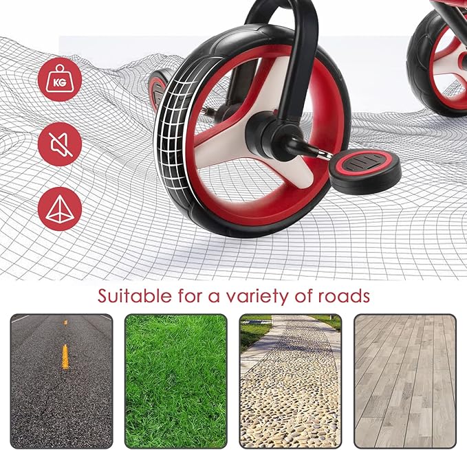 YGJT 4 in 1 Tricycle for Toddlers Age 2-5, Folding Toddler Bike Kids Trike Tricycles with Adjustable Seat and Removable Pedal, Baby Balance Bike Ride-on Toys Gift for Baby Boys Girls Birthday