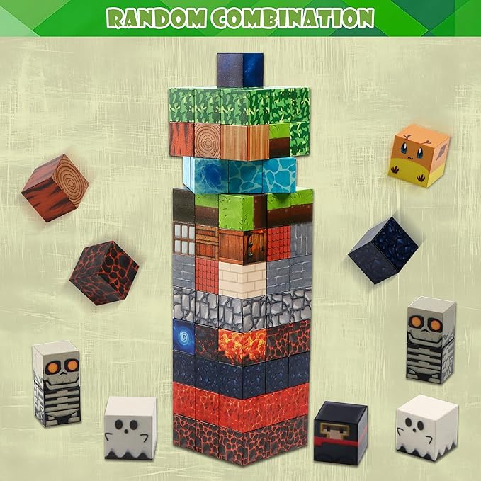 Magnetic Building Block Toy - 144PSC 0.8in Stacking Construction Set to Cultivate STEM Skills for Boys and· Girls 6 7 8 9 Christmas Birthday