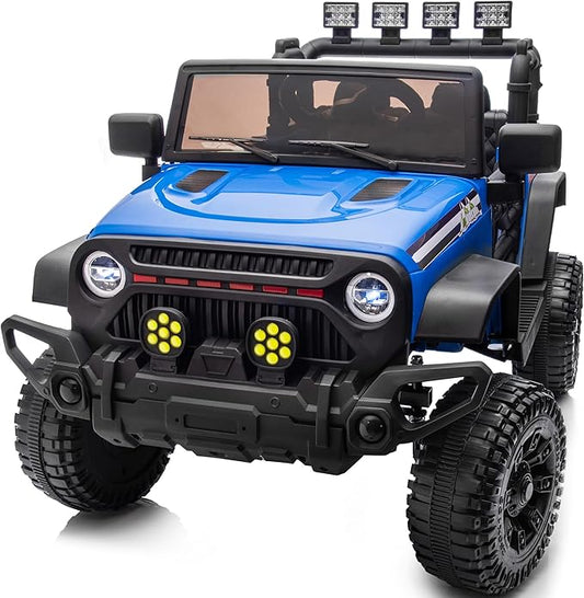 24V Kids Ride on Car, Kids Electric Vehicles Car Ride on Toy Truck for Toddlers 3-5 w/Remote Control, 400W Motor - Blue