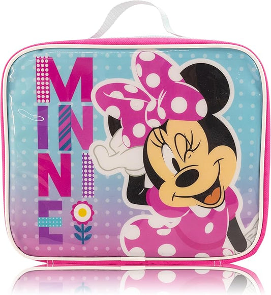 Disney Minnie Mouse Lunch Box for Kids | Insulated Lunch Bag Lunch Box for Girls, Boys, Unisex, Toddlers| Disney Minnie Mouse Pink Reusable Lunchbox