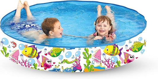 Taylor Toy Round Kiddie Pool - Foldable Splash Pool for Toddlers and Kids, 59-Gallon Non-Inflatable Ball Pit, Portable and Easy Setup for Water Play
