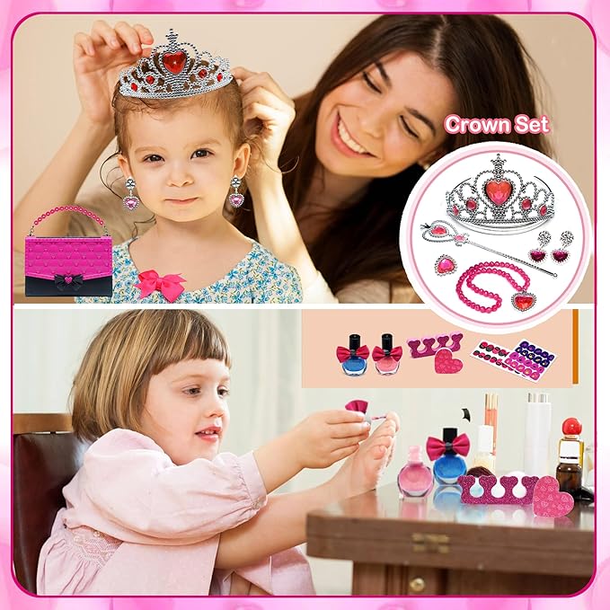 Kids Makeup Sets for Girls - Kids Makeup for Girls, Maquillaje para Niñas, Play Make Up Kit, Best Toys for Little Girl,Princess Toddler Kid Stuff, Ages3-12Year Old Girl Birthday Gifts