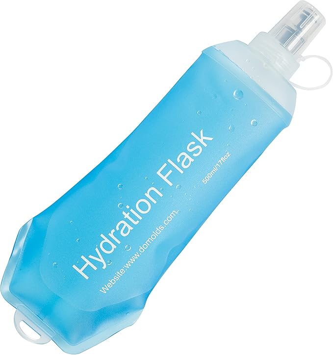 AXEN Soft Flask TPU Foldable Running Hydration Flask, Soft Collapsible Water Bottle for Hydration Pack Cycling Marathon Running Hiking