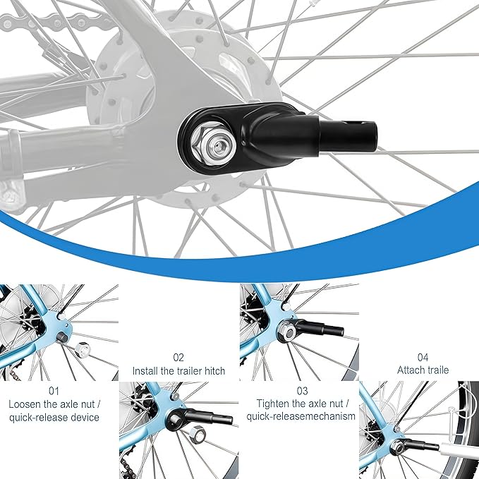 Bike Trailer Hitch Connector,Bicycle Trailer Hitch Adapter,Bike Trailer,Bicycle pet Trailer,Bike Trailer Hitch Connector for Kid/Pet/Dog/Cargo Trailer