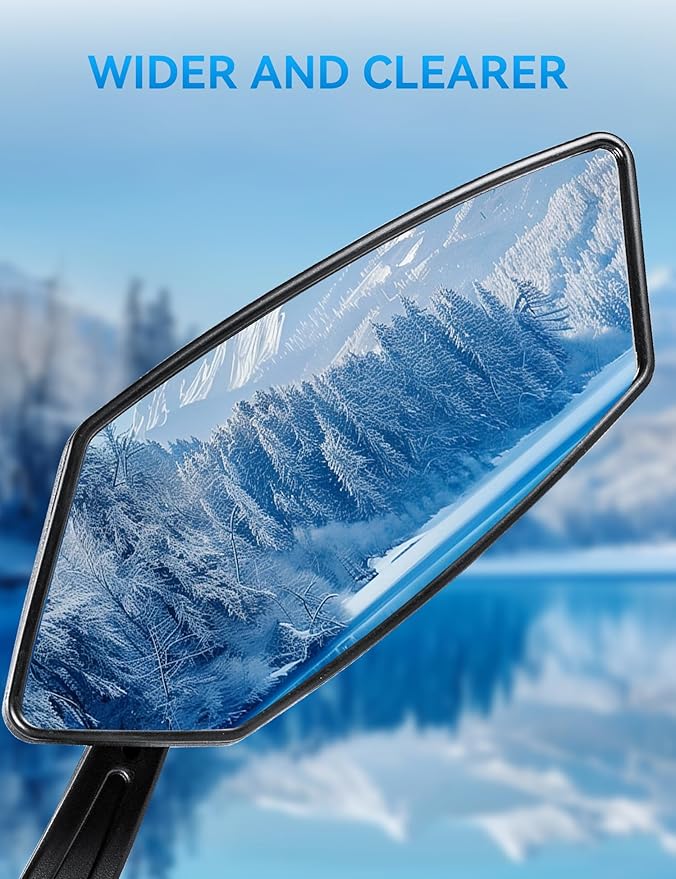 Bike Mirror Handlebar Mount 360° Adjustable 2pcs, Bike Accessories Bicycle Mirrors for Handlebars with Scratch Resistant Glass, E Bike Rear View Mirror for Scooter, Motorcycle