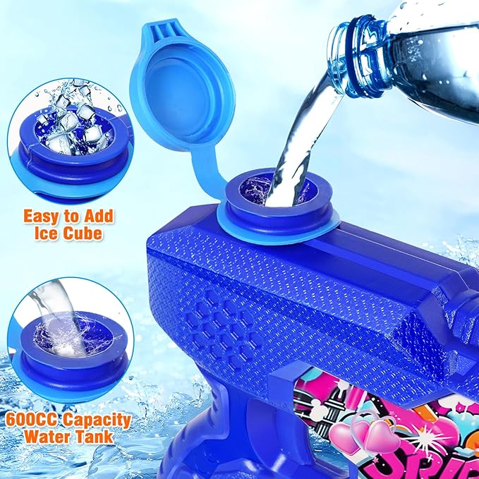 Water Gun for Adults Kids: 600CC 6 Pack Squirt Blasters Super Water Guns for Adults Kids,Water Gun Outdoor Toys High Capacity Summer Soaker for Swimming Pool Beach Fighting, Long Shooting Distance