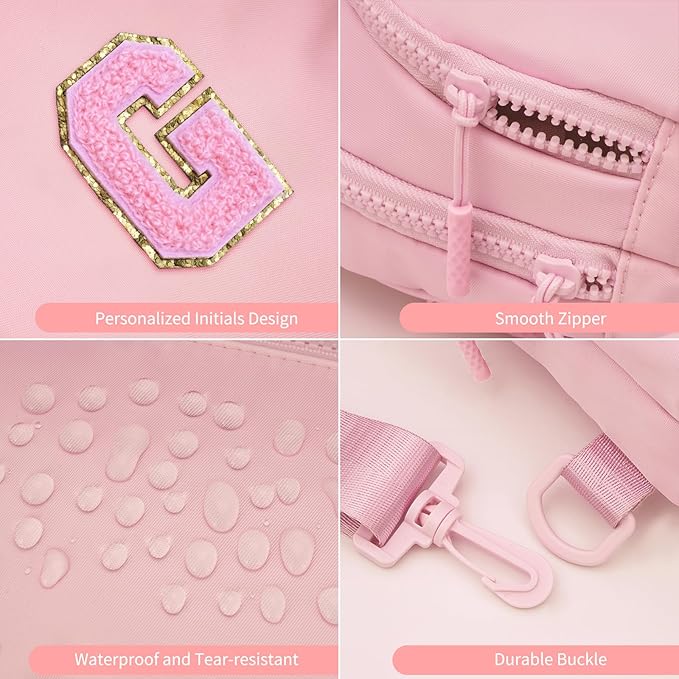 Birthday Gift for 5 6 7 8 9 10 11 12 13 14 15 16 Year Old Girls Fanny Pack Crossbody Bags for Women,Cute Trendy Stuff - Peach,G